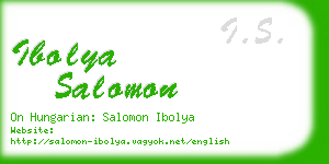 ibolya salomon business card